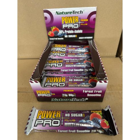 POWER PRO PROTEIN PLUS FOREST FRUIT 80g (12 szelet/doboz)