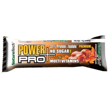POWER PRO PROTEIN PLUS CARAMELL 80g (12 szelet/doboz)