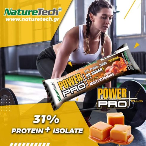 POWER PRO PROTEIN PLUS CARAMELL 80g (12 szelet/doboz)