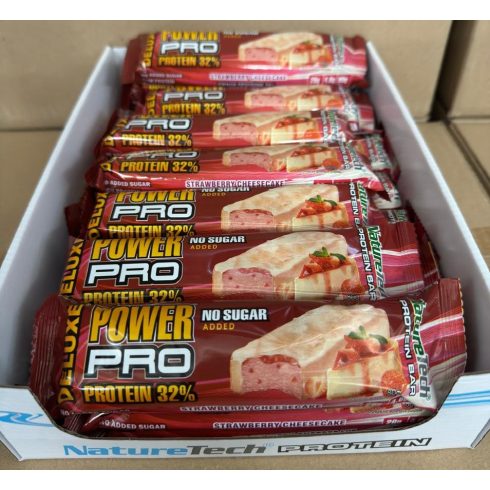 POWER PRO DELUXE N/S STRAWBERRY CHEESECAKE 80g (24 szelet/doboz)