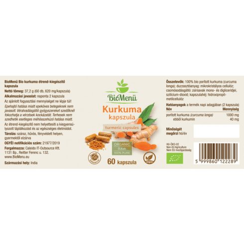 BioMenü BIO KURKUMA kapszula 60 db