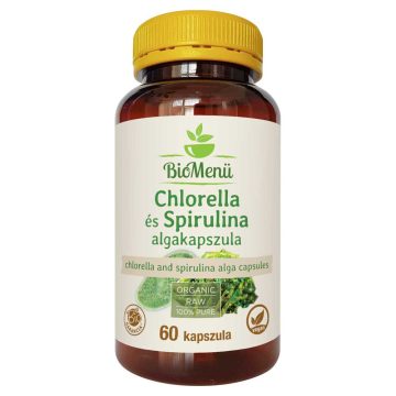 BioMenü BIO CHLORELLA és SPIRULINA ALGA kapszula 60 db