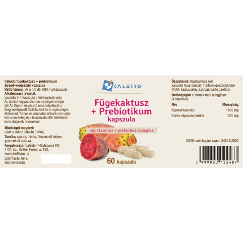 Caleido FÜGEKAKTUSZ + PREBIOTIKUM kapszula 60 db