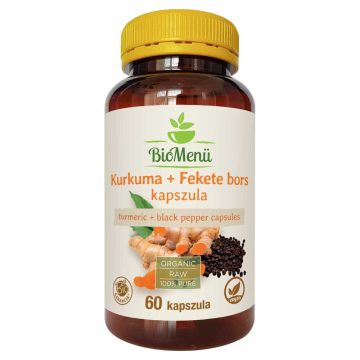 BioMenü BIO KURKUMA + FEKETE BORS kapszula 60 db