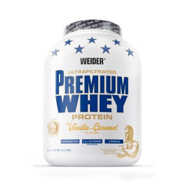   Weider Premium Whey Protein fehérjepor vanília-karamella 2,3 kg
