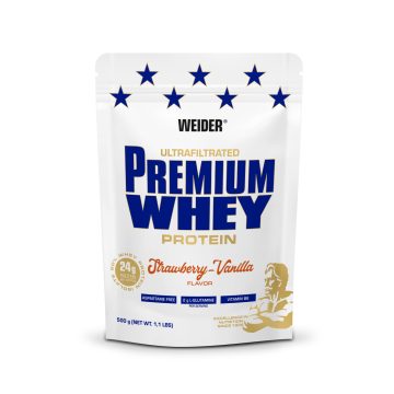 Weider Premium Whey Protein fehérjepor eper-vanília 500 g