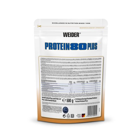 Weider Protein 80 Plus fehérjepor - 500 g mogyoró-nugát