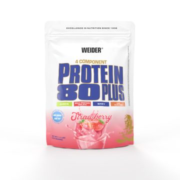 Weider Protein 80 Plus fehérjepor - 500 g eper
