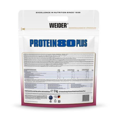 Weider Protein 80 Plus fehérjepor 2 kg erdeigyümölcs-joghurt