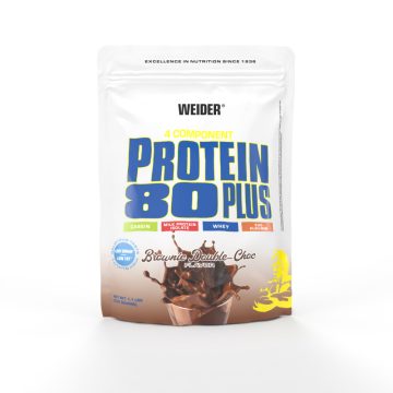   Weider Protein 80 Plus fehérjepor - 500 g kakaóspiskóta (brownie)