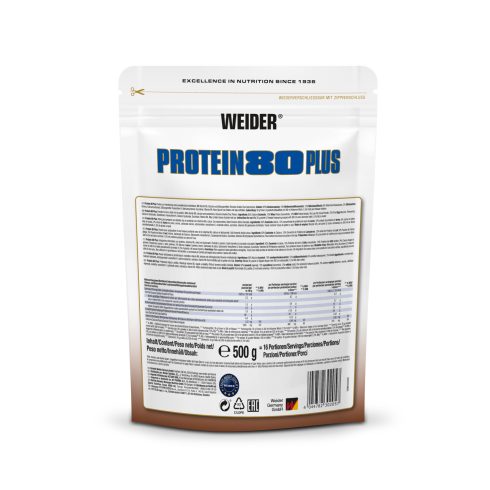 Weider Protein 80 Plus fehérjepor - 500 g kakaóspiskóta (brownie)