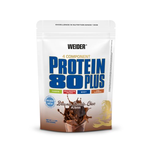 Weider Protein 80 Plus fehérjepor - 500 g kakaóspiskóta (brownie)