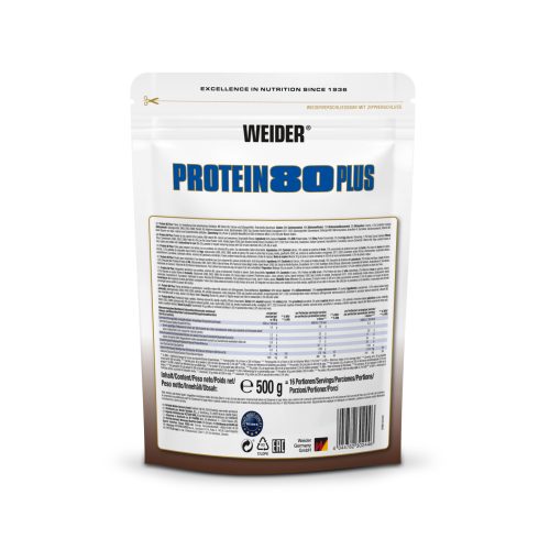 Weider Protein 80 Plus fehérjepor - 500 g sztracsatella
