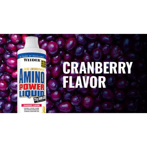 Weider Amino Power Liquid 1 L aminosav vörösáfonya