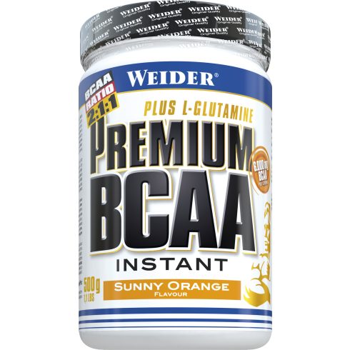 Weider Premium BCAA Instant aminosav Plus L-Glutamin - 500 g narancs