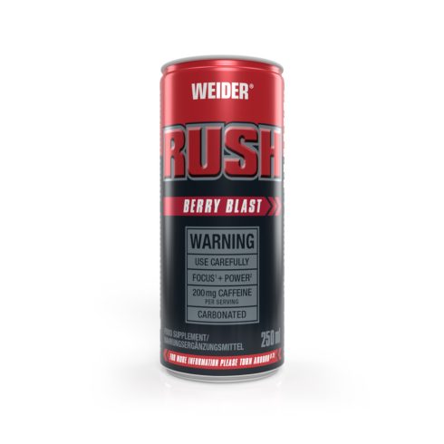 Weider RUSH RTD PIROS-BOGYÓS GYÜMÖLCS / 250 ml - 24 doboz/karton