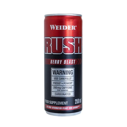 Weider RUSH RTD PIROS-BOGYÓS GYÜMÖLCS / 250 ml - 24 doboz/karton
