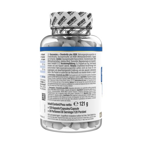Weider Glucosamine Chondroitin plus MSM ízületvédő kapszula - 120 db
