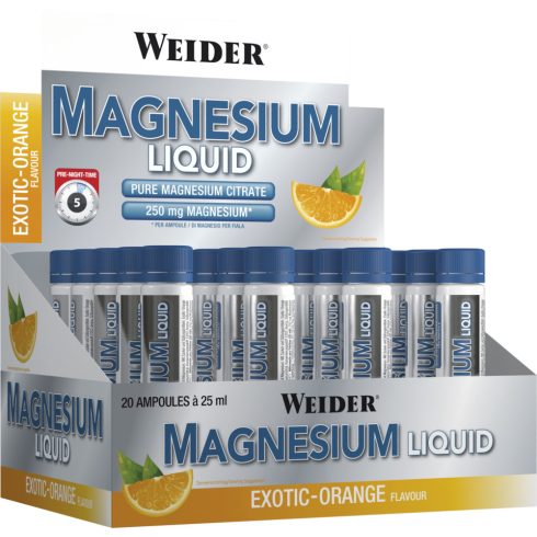 Weider Magnesium Liquid ásványi anyag pótló magnézium ital - egzotikus narancs 500 ml (20x25 ml)