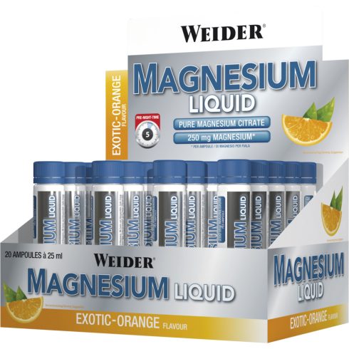 Weider Magnesium Liquid ásványi anyag pótló magnézium ital - egzotikus narancs 500 ml (20x25 ml)