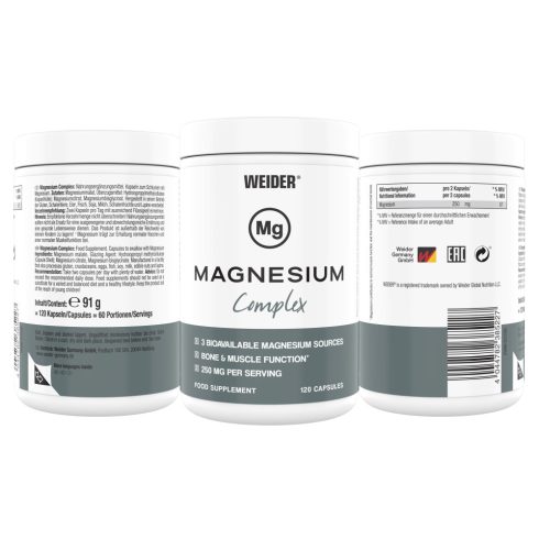 Weider Magnesium Complex magnézium kapszula - 120 db