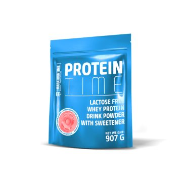   Protein Time Laktózmentes fehérje Fehér csokoládé - Eper íz 907g