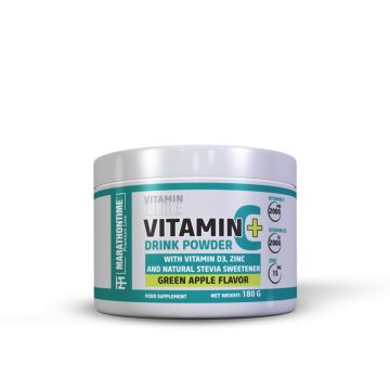   C-vitamin italpor - D-vitaminnal és Cinkkel - Zöldalma ízben