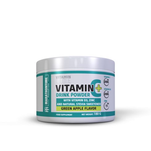 C-vitamin italpor - D-vitaminnal és Cinkkel - Zöldalma ízben
