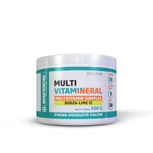 Multivitamin italpor 13 vitaminnal és 10 ásványi anyaggal bodza-lime