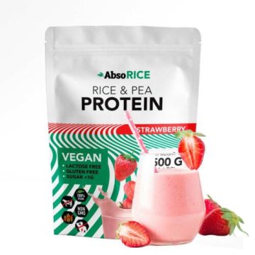 AbsoRICE protein 500g - Eper vegán fehérjepor