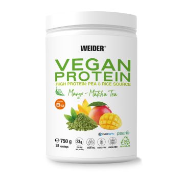   Weider Vegan Protein vegán fehérjepor - 750 g mangó-matcha tea