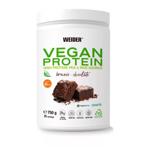 Weider Vegan Protein vegán fehérjepor - 750 g kakaóspiskóta (csokoládé brownie )