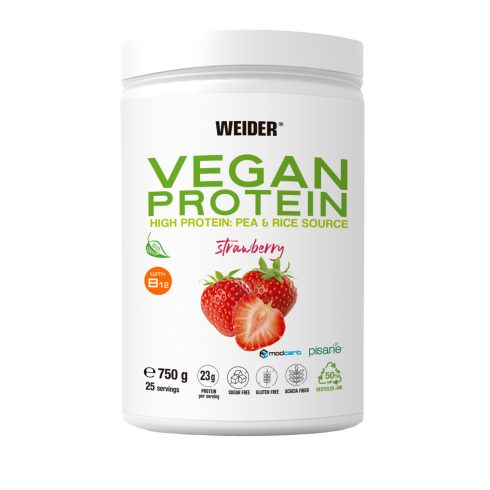 Weider Vegan Protein vegán fehérjepor - 750 g eper