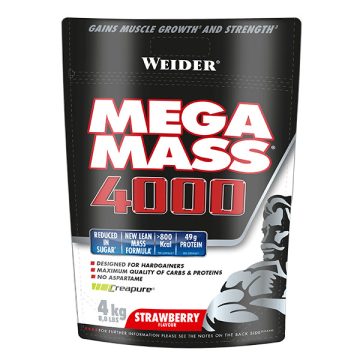 Weider Mega Mass 4000 tömegnövelő - 4 kg eper