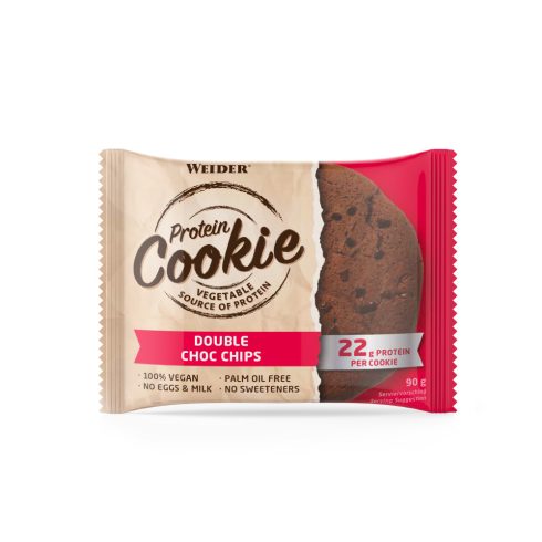 Weider Protein Cookie 90 g vegán fehérje süti csoki 12 db