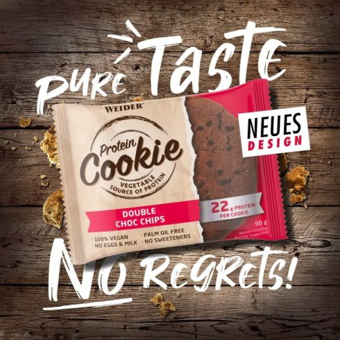 Weider Protein Cookie 90 g vegán fehérje süti csoki 12 db