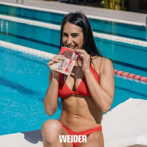 Weider Protein Cookie 90 g vegán fehérje süti csoki 12 db