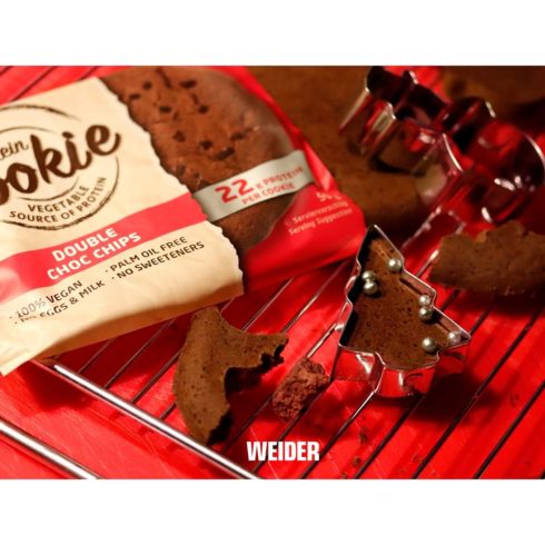 Weider Protein Cookie 90 g vegán fehérje süti csoki 12 db