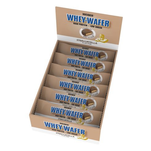 Weider 32% Whey-Wafer Bar fehérje szelet - 35 g sztracsatella 12 db