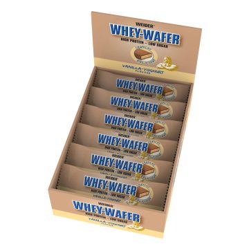   Weider 32% Whey-Wafer Bar fehérje szelet - 35 g vanília-joghurt 12 db