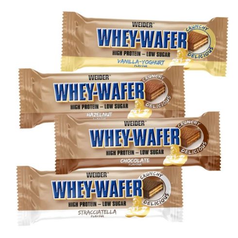 Weider 32% Whey-Wafer Bar fehérje szelet - 35 g vanília-joghurt 12 db